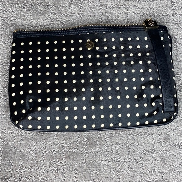 Ann Taylor Handbags - Ann Taylor Black and cream polka dot wristlet